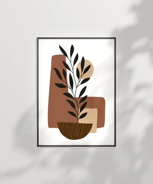 Çerçevesiz Poster Bohem Saksı - Resim 7
