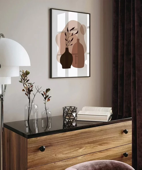 Çerçevesiz Poster Bohem Vazo - Resim 4