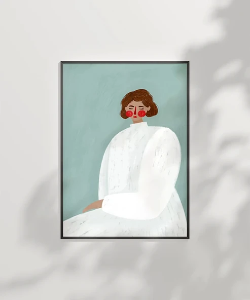 Çerçevesiz Poster Serene Portrait - Resim 6