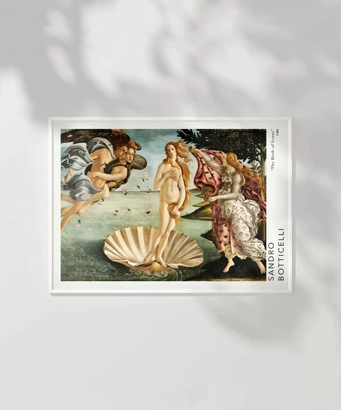Çerçevesiz Poster Sandro Botticelli Venüs'ün Doğuşu - Resim 7