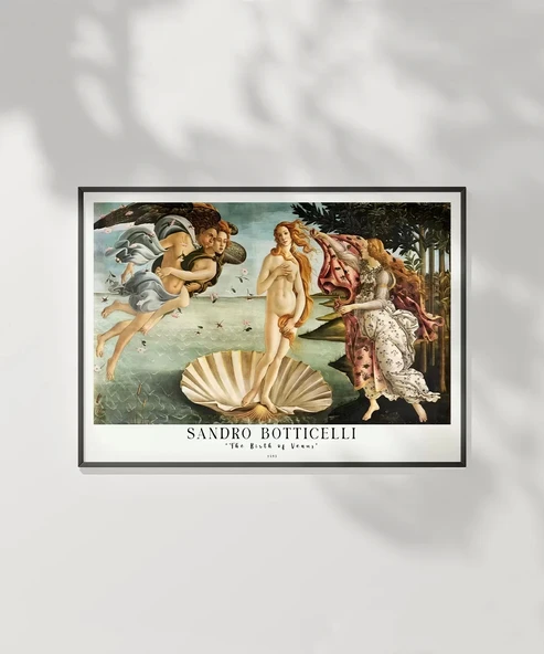 Çerçevesiz Poster Sandro Botticelli Venüs'ün Doğuşu 2 - Resim 6