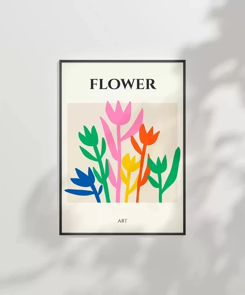 Çerçevesiz Poster Floral Ritim - Resim 7