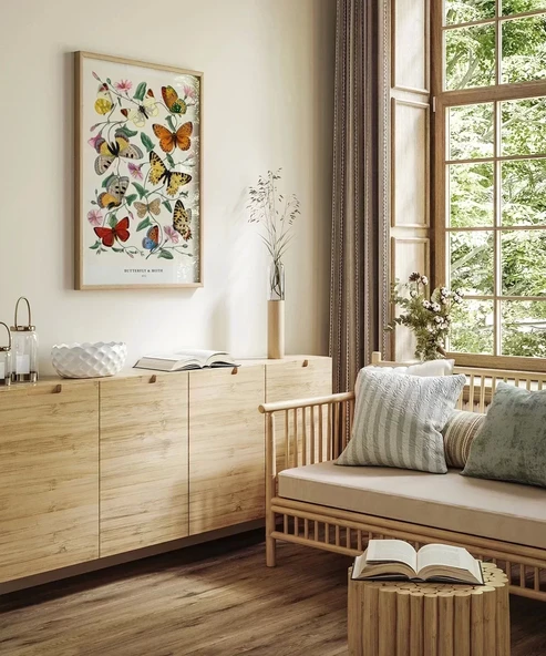 Çerçevesiz Poster Kelebekler ve Güveler - Resim 4