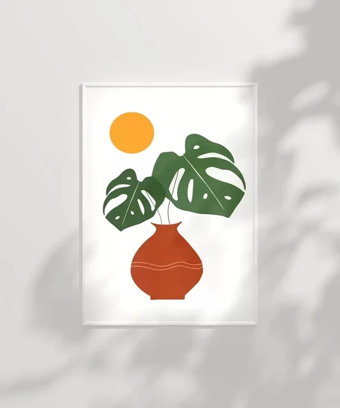 Çerçevesiz Poster Saksıda Palmiye - Resim 3