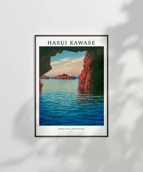 Çerçevesiz Poster Hasui Kawase Kojaku Mağarası Oga Yarımadası - Resim 2
