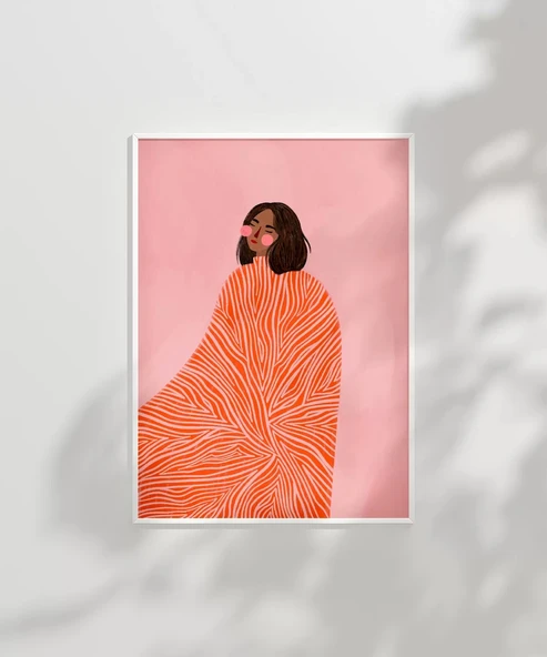 Çerçevesiz Poster Abstract Warmth - Resim 2