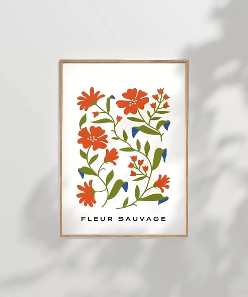 Çerçevesiz Poster Kır Çiçekleri - Resim 8