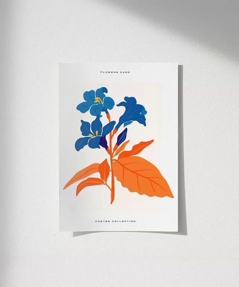 Çerçevesiz Poster Turuncu ve Mavinin Ahenki ürün görseli