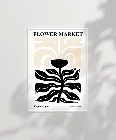 Çerçevesiz Poster White Copenhagen Flower - Resim 3