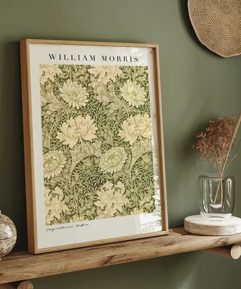 Çerçevesiz Poster William Morris Kasımpatı Deseni - Resim 4