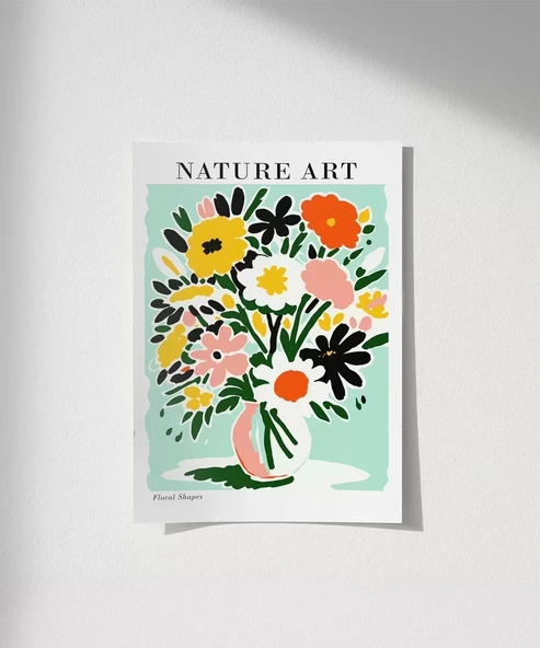 Çerçevesiz Poster Vazoda Doğanın Zarafeti ürün görseli
