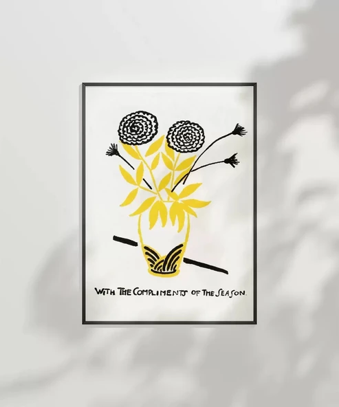 Çerçevesiz Poster Vazoda Çiçek - Resim 7