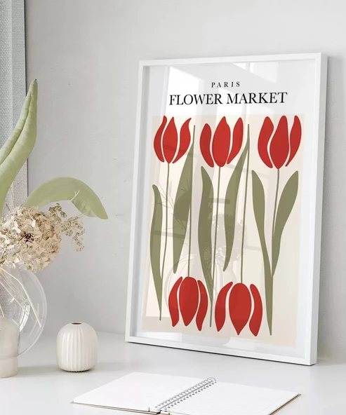 Çerçevesiz Poster Paris Flower Market 2 - Resim 6