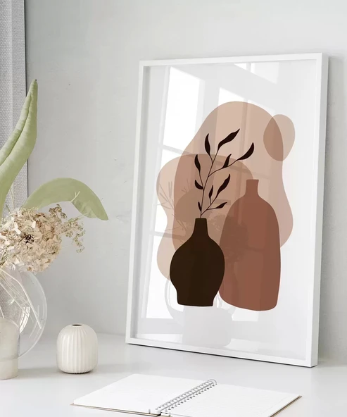 Çerçevesiz Poster Bohem Vazo - Resim 6