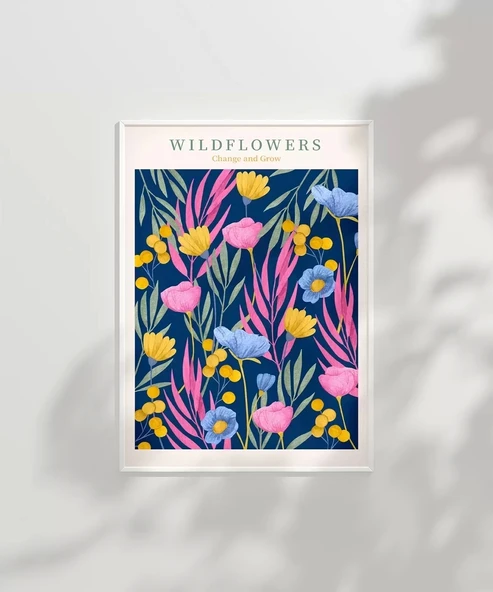 Çerçevesiz Poster Yabani Çiçeklerin Büyüsü - Resim 3