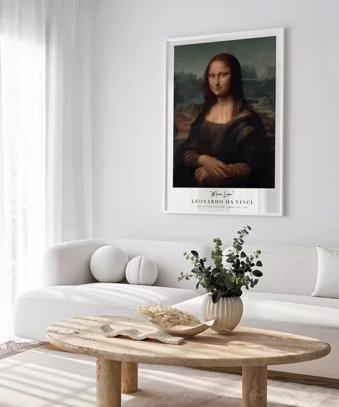 Çerçevesiz Poster Leonardo Da Vinci Mona Lisa - Resim 3