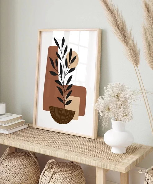Çerçevesiz Poster Bohem Saksı - Resim 5