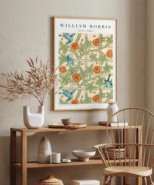 Çerçevesiz Poster William Morris Kafes Deseni - Resim 5