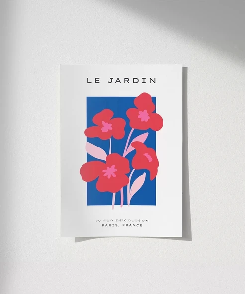 Çerçevesiz Poster Le Jardin Rouge ürün görseli