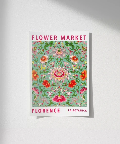 Çerçevesiz Poster Flower Market Florence ürün görseli