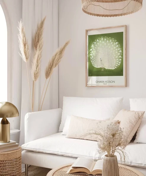 Çerçevesiz Poster Ohara Koson Peacock - Resim 3