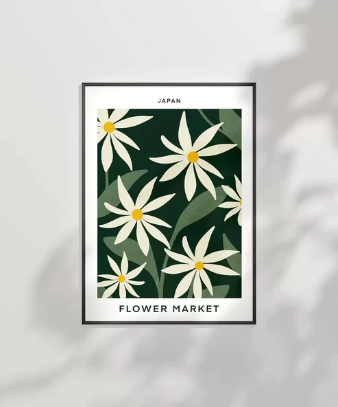 Çerçevesiz Poster Japan Flower Market - Resim 7