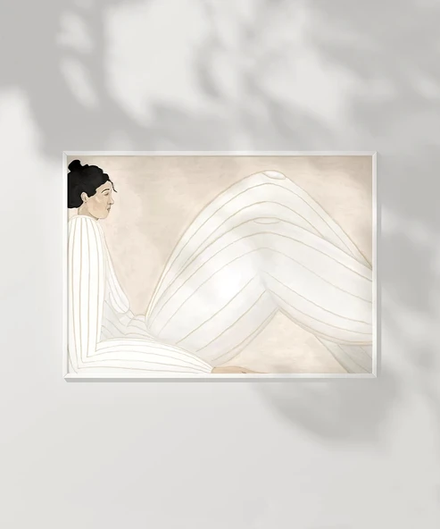 Çerçevesiz Poster Huzurlu Oturuş Sanat Baskısı - Resim 2