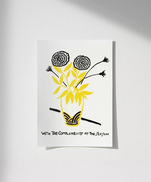 Çerçevesiz Poster Vazoda Çiçek ürün görseli