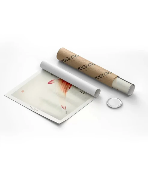 Çerçevesiz Poster Ohara Koson İki Sazan - Resim 8