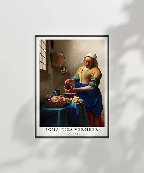 Çerçevesiz Poster Johannes Vermeer Süt Boşaltan Kadın - 2