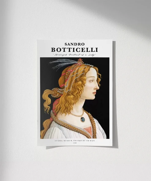 Çerçevesiz Poster Sandro Botticelli Genç Bir Kadının Portresi ürün görseli
