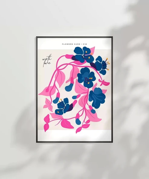 Çerçevesiz Poster Romantik Çiçek Buketi - Resim 7