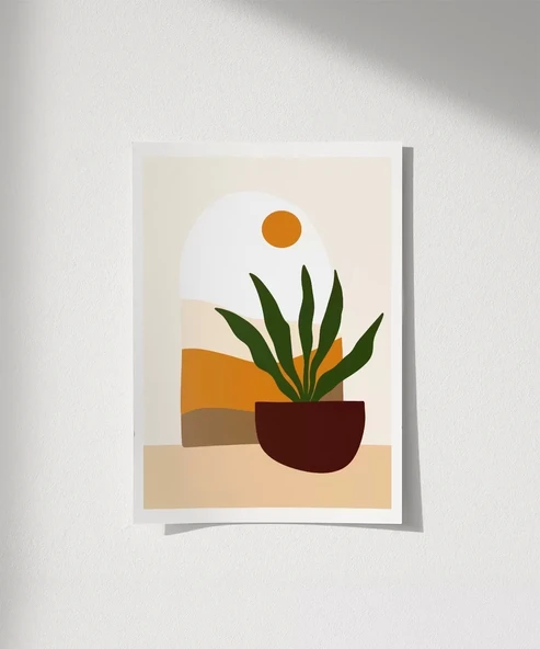 Çerçevesiz Poster Saksıda Sansevieria ürün görseli