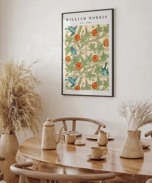 Çerçevesiz Poster William Morris Kafes Deseni - Resim 3