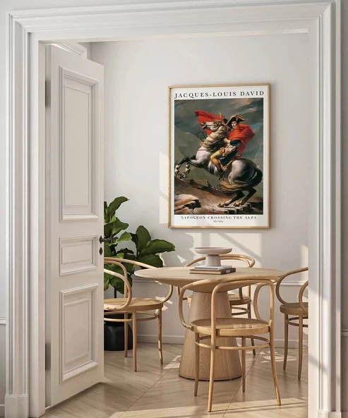 Çerçevesiz Poster Jacques Louis David Napolyon Alpleri Geçerken - Resim 4