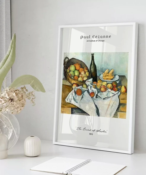 Çerçevesiz Poster Paul Cézanne Elma Sepeti - Resim 4