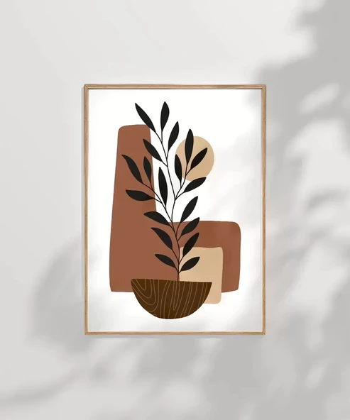 Çerçevesiz Poster Bohem Saksı - Resim 8