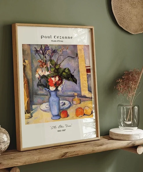 Çerçevesiz Poster Paul Cézanne Mavi Vazo 2 - 4