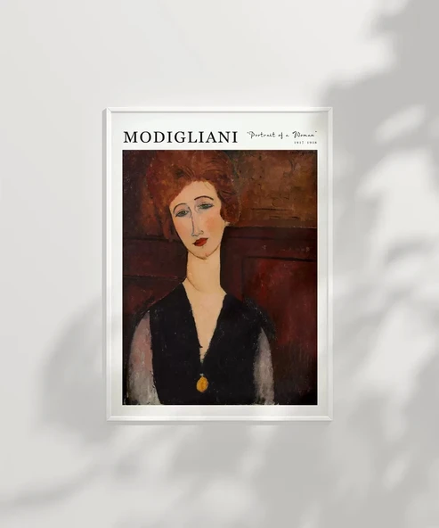Çerçevesiz Poster Modigliani Bir Kadının Portresi - Resim 7