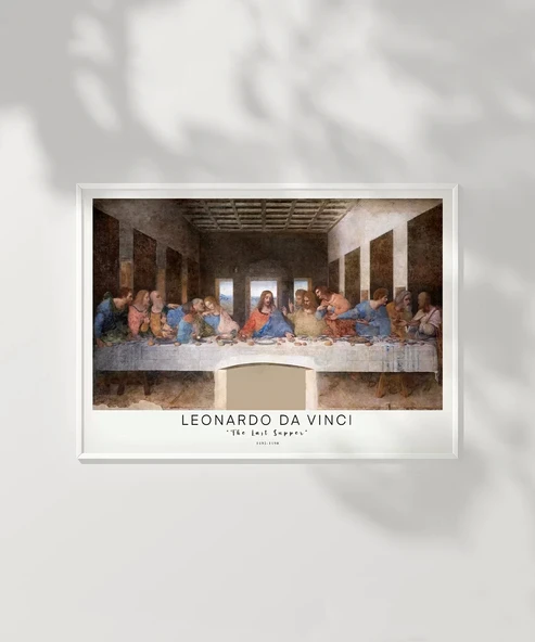 Çerçevesiz Poster Leonardo Da Vinci Son Akşam Yemeği - Resim 7