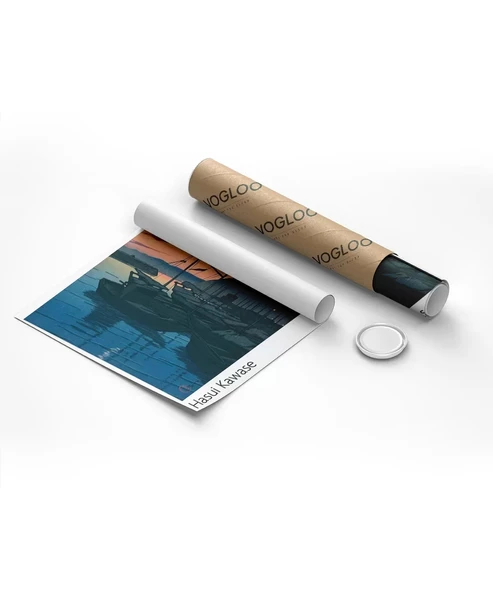 Çerçevesiz Poster Hasui Kawase Beppu'da Şafak 2 - Resim 8