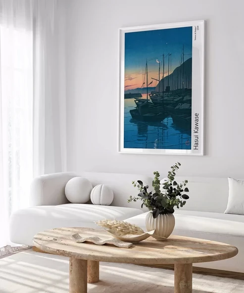 Çerçevesiz Poster Hasui Kawase Beppu'da Şafak 2 - Resim 4