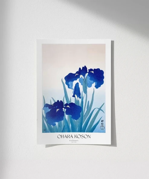 Çerçevesiz Poster Ohara Koson İris Çiçekleri ürün görseli