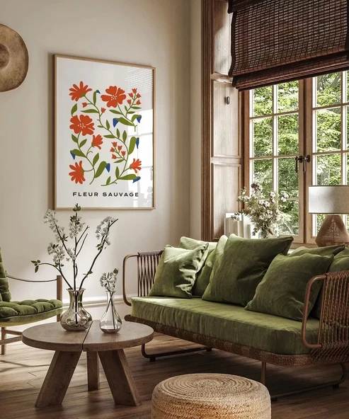 Çerçevesiz Poster Kır Çiçekleri - Resim 4