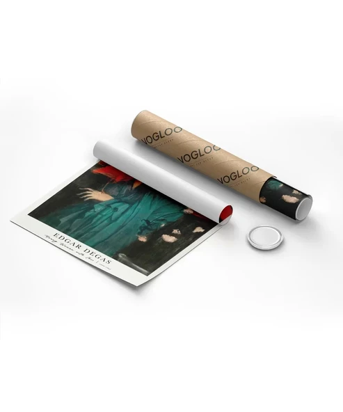 Çerçevesiz Poster Edgar Degas Ibis İle Genç Kadın - Resim 8