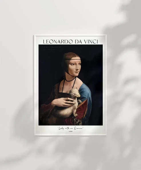 Çerçevesiz Poster Leonardo Da Vinci Kakımlı Kadın - Resim 7