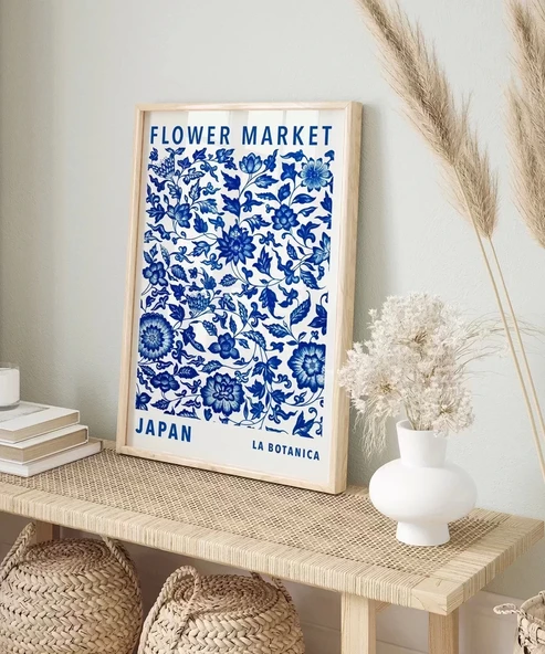 Çerçevesiz Poster Flower Market Japan - Resim 6