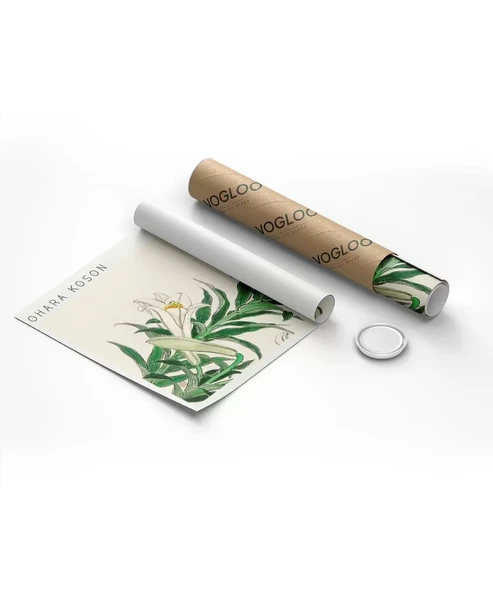 Çerçevesiz Poster Ohara Koson Zambaklar - Resim 8