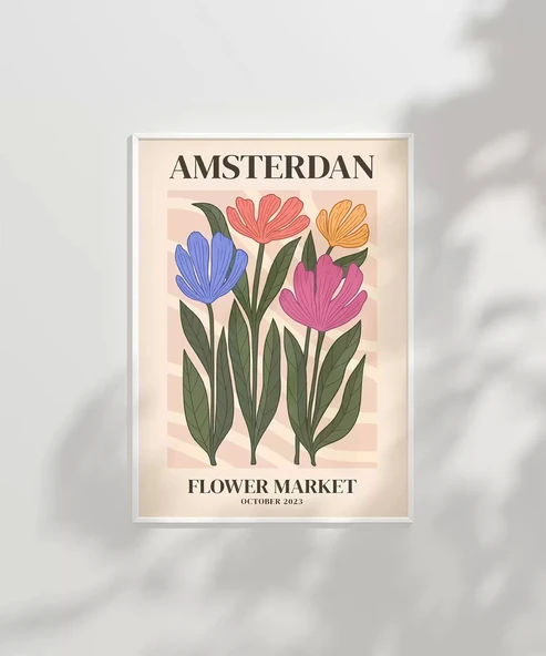 Çerçevesiz Poster Amsterdam'da Çiçek Zamanı - Resim 3