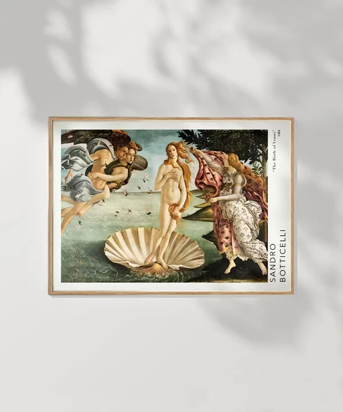 Çerçevesiz Poster Sandro Botticelli Venüs'ün Doğuşu - Resim 8